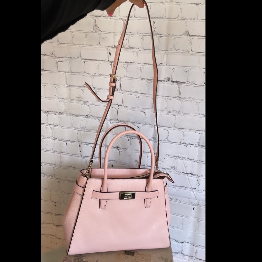 *KATE Spade ♠️ *Lucia  Refined Grain LEATHER MEDIUM SATCH - Picture 12 of 13